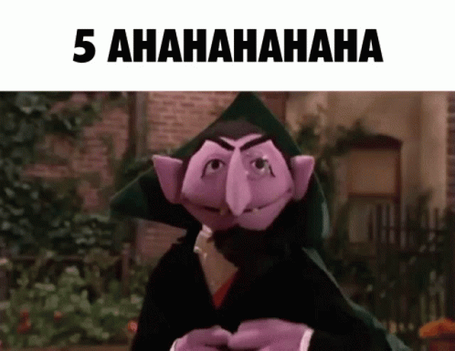 Count Von Count From Sesame Street Is Wearing A Black Cape GIF
