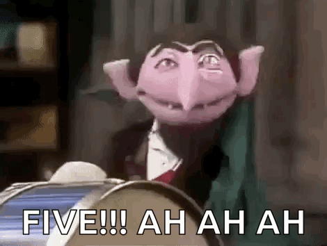 Count von Count Giving a Five