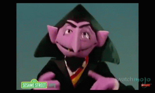Count Von Count In Graduation Cap GIF