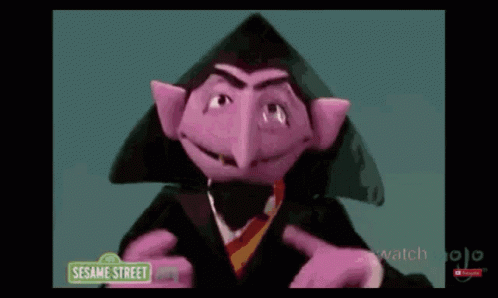 Count von Count Pointing at Camera