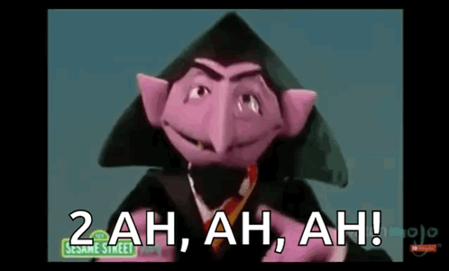Count Von Count Says 2Ah Ah Ah GIF