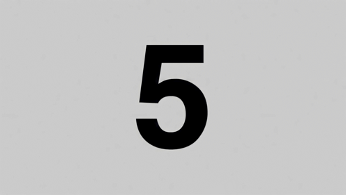 Countdown Clock With Number Five GIF