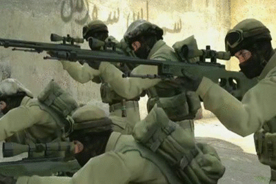 Counter Strike Global Offensive Commandos Shooting Gun GIF