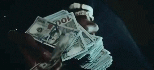 Counting Big Money 100 Dollar Bills GIF
