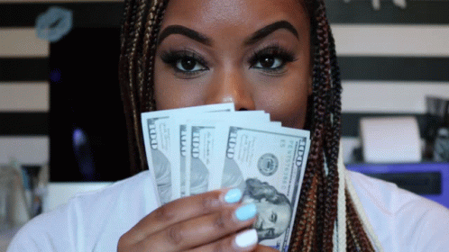 Counting Money Pretty Black Girl GIF