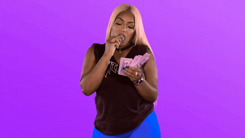 Counting Money Reaction Stefflon Don GIF