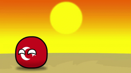 Countryballs And Dino Under The Sun GIF