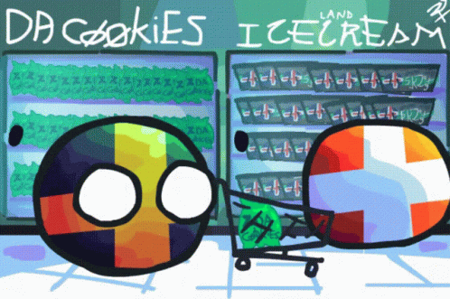 Countryballs Buying Ice Cream GIF
