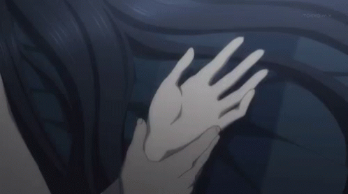 Couple Anime Hands Over GIF