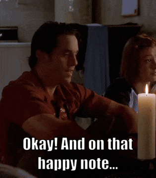 Couple At Candlelit Table Saying Okay On That Happy Note GIF