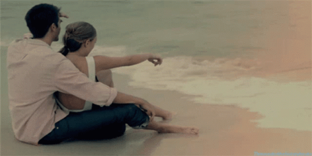 Couple At The Beach GIF
