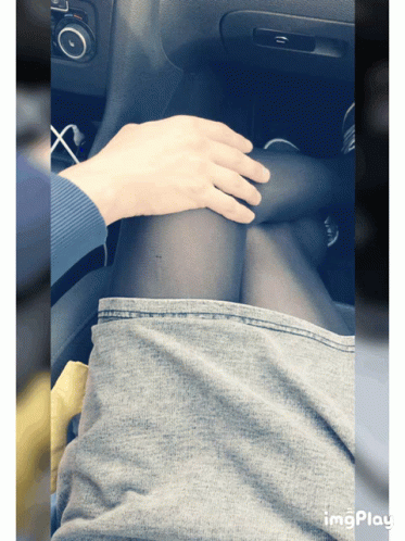 Couple Car Sexy Thigh Caress GIF
