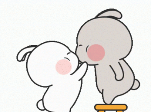 Couple Cartoon Cute Kiss GIF