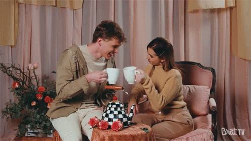 Couple Cheers Clink Boston Tea Party GIF