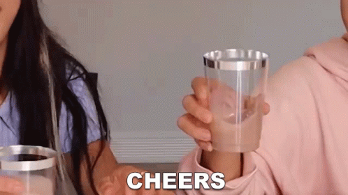 Couple Clinking And Cheers GIF