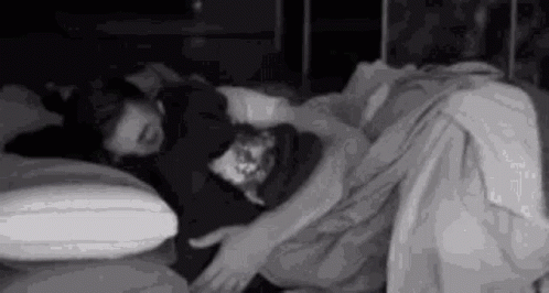 Couple Cuddle Night Sleep GIF