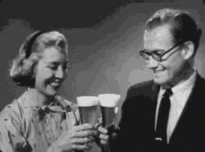 Couple Drinking Beer GIF