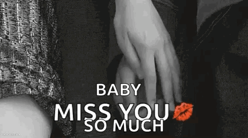 Couple Holding Hands Baby Miss You So Much GIF