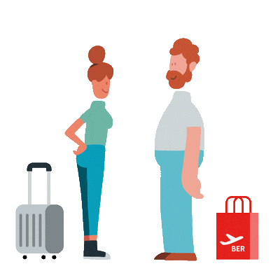 Couple Hug Saying Goodbyes In Airport GIF