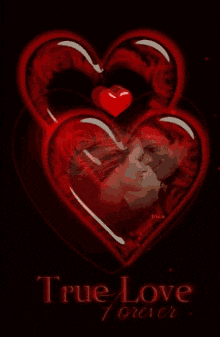 Couple Kissing Inside Heart True Love Forever