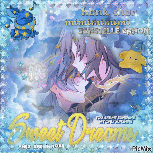 Couple Kissing with Sweet Dreams