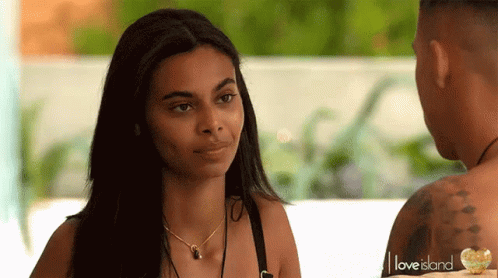 Couple Looking at Each Other Love Island Necklace
