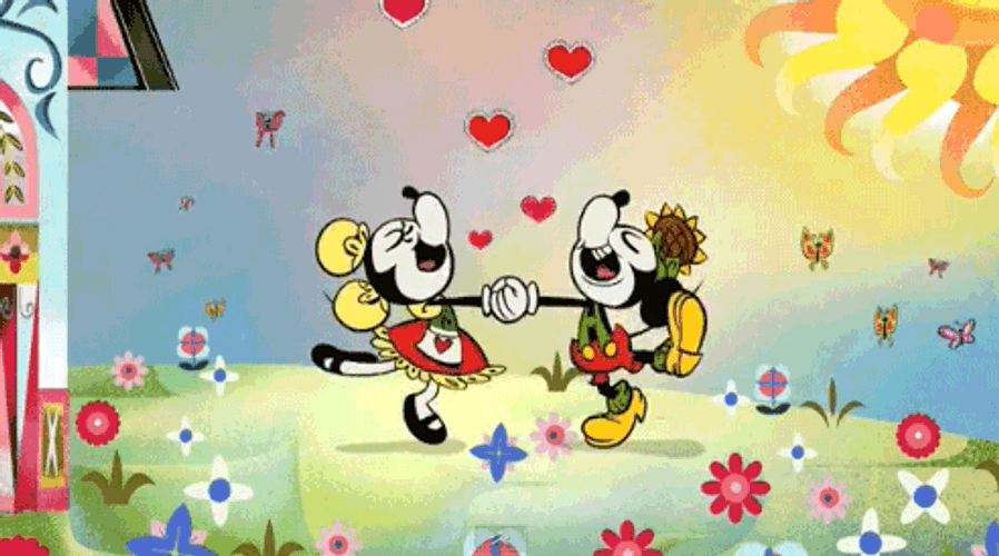 Couple Mickey And Minnie GIF
