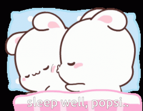 Couple of Bears Laying in Bed Sleep Well Popsi