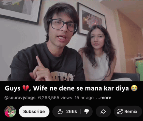 Couple On Couch Guys Wife Ne Dene Se Mana Kar Diya GIF