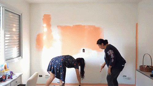 Couple Painting A Room GIF