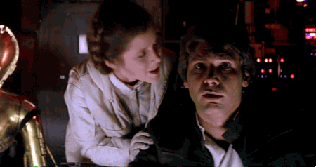 Couple Pricess Leia Kissing Han Solo GIF