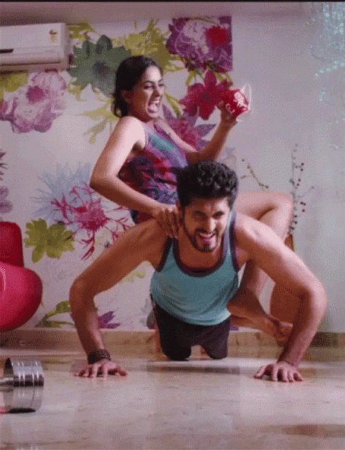 Couple Push Up Laughing GIF