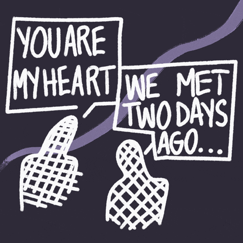 Couple's Heart Break Conversation GIF