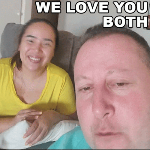 Couple Saying We Love You Both GIF