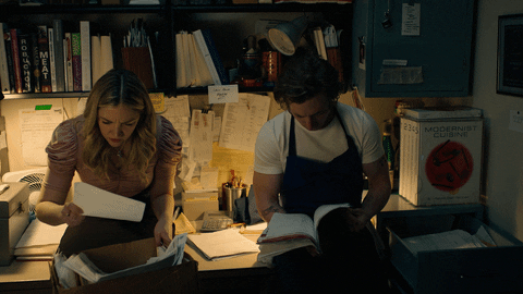 Couple Searching For Missing Bills GIF