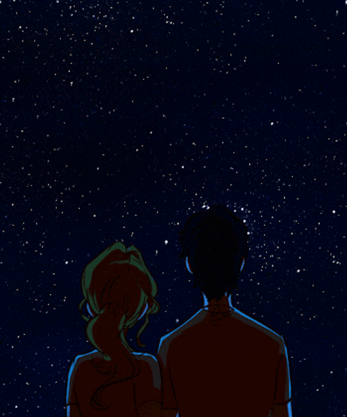 Couple Stargazing Night GIF