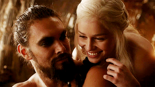 Couple Sweet Moment Daenerys Khal Drogo GIF