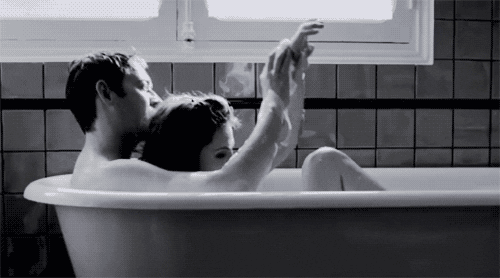 Couple Taking Bath Time Rubs Body GIF