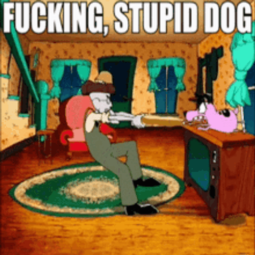 Courage Cowardly Dog Eustace Spin Old Man Dancing GIF