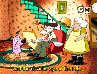 Courage The Cowardly Dog Reading The Message GIF