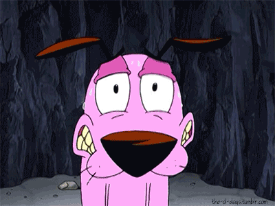 Courage The Cowardly Dog Shaking Because Of Cold GIF