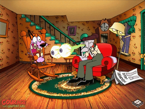 Courage The Cowardly Dog Screaming Moment GIF