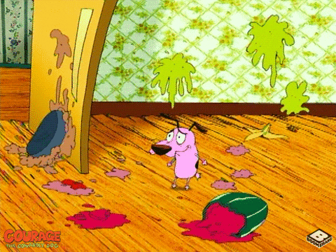 Courage The Cowardly Dog All Season Fruits Outfit GIF
