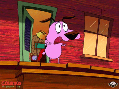 Courage The Cowardly Dog Wipe His Eyes GIF