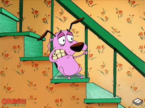 Courage The Cowardly Dog Stuck At Home GIF