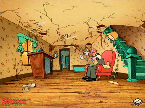 Courage The Cowardly Dog Running GIF