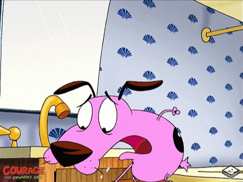 Courage The Cowardly Dog Mouth Wash GIF