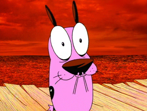 Courage The Cowardly Dog Extremely Scared GIF