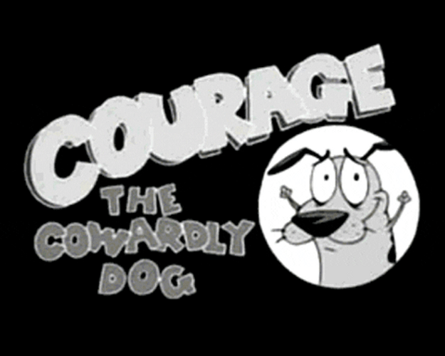 Courage The Cowardly Dog Black White Poster GIF