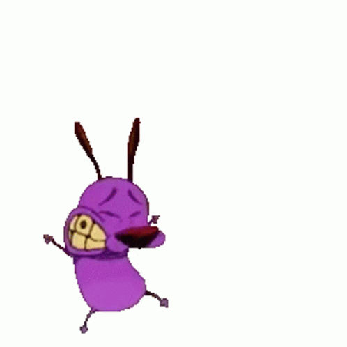 Courage The Cowardly Dog Shivering And Shouting GIF